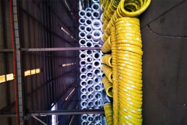 Galvanized wire in the warehouse